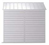 Select Galvanized Steel Storage Shed, Flute Grey, 10-ft x 8-ft