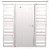 Select Galvanized Steel Storage Shed, Flute Grey, 6-ft x 4-ft
