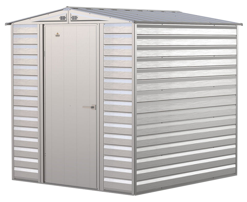 Select Galvanized Steel Storage Shed, Flute Grey, 6-ft x 7-ft V3278