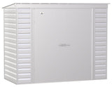 Select Galvanized Steel Storage Shed, Flute Grey, 8-ft x 4-ft