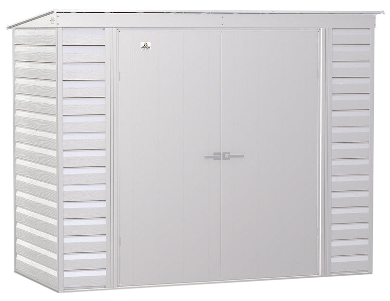 Select Galvanized Steel Storage Shed, Flute Grey, 8-ft x 4-ft K4987