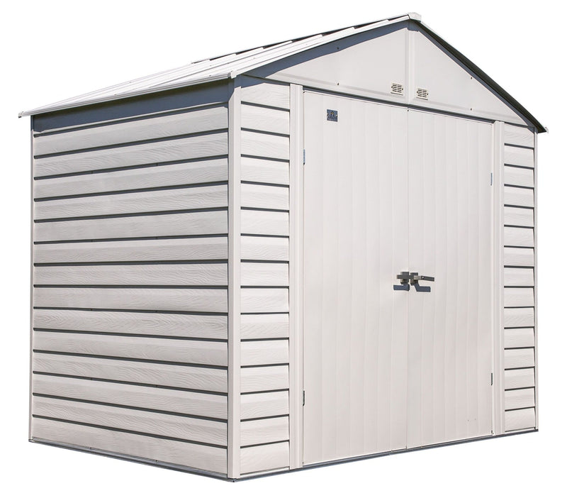 Select Galvanized Steel Storage Shed, Flute Grey, 8-ft x 6-ft S2595