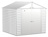 Select Galvanized Steel Storage Shed, Flute Grey, 8-ft x 8-ft