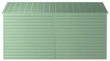 Select Galvanized Steel Storage Shed, Sage Green, 10-ft x 14-ft