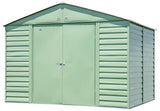 Select Galvanized Steel Storage Shed, Sage Green, 10-ft x 8-ft