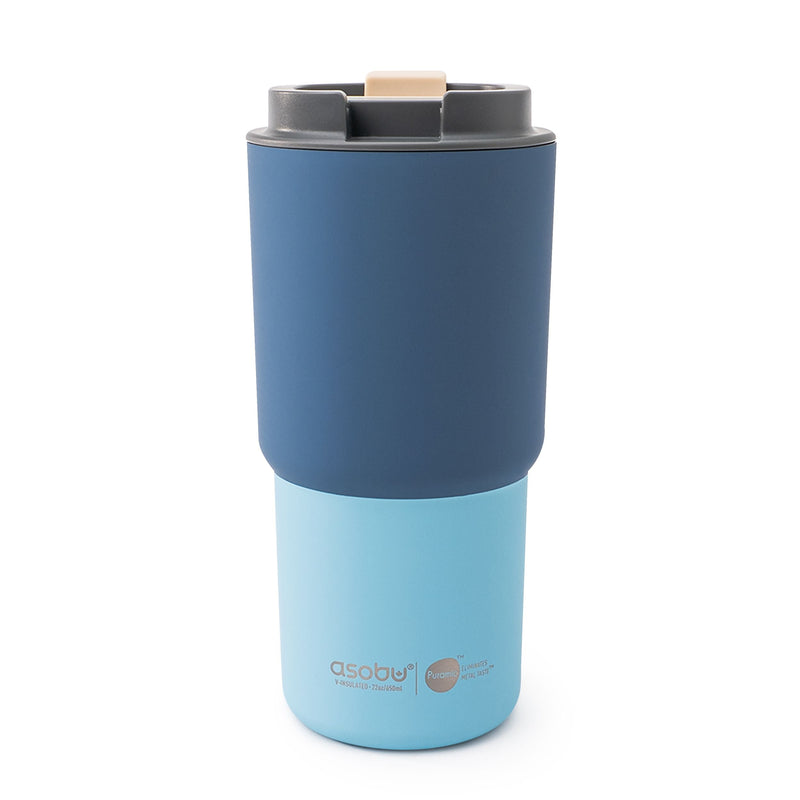 Pick-me-up Ceramic Travel Mug, 22-oz, Pastel Blue V6513