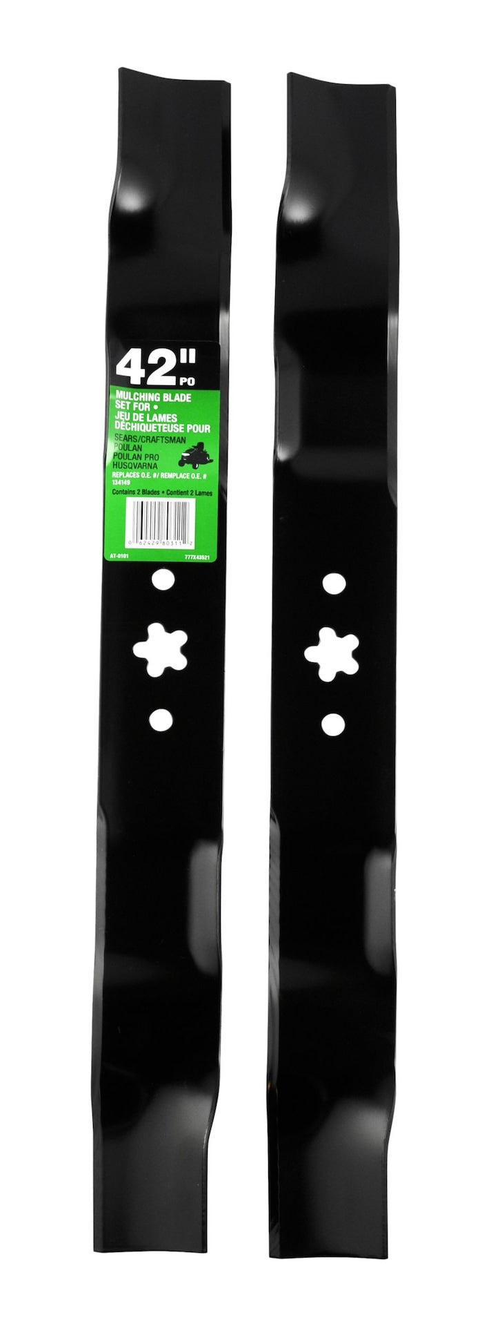 Mulching Lawn Tractor Replacement Two Blade Set, 42-in O8445