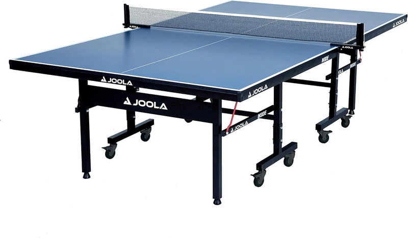 Professional-grade medium-density fiberboard indoor table tennis table, equipped with a quick-locking table tennis net and a stand set - assembled in 10 minutes easily - of high quality - foldable, with a single-player playing mode E9206