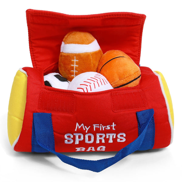 Baby My First Sports Bag Stuffed Plush Playset, Baby Gift Toys, 8-in R4090