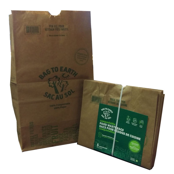 Large Organic Compostable and Biodegradable Food Waste Bags, 5-pk, 45-L P7807