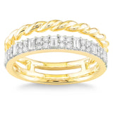 Baguette and Round Brilliant Diamond Ring (0.42 ctw)
