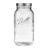 Wide Mouth Half Gallon Glass Mason Jar, 64-oz/1.89-L, 6-pk