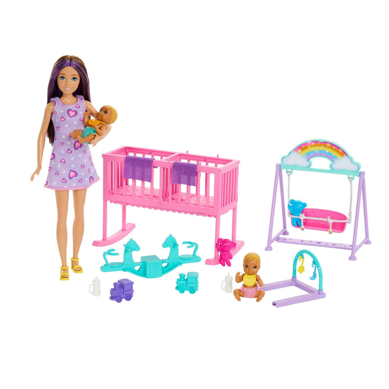 Skipper Babysitter Twinning Dolls & Toys Nursery Playset, Kids Ages 4+ N4503