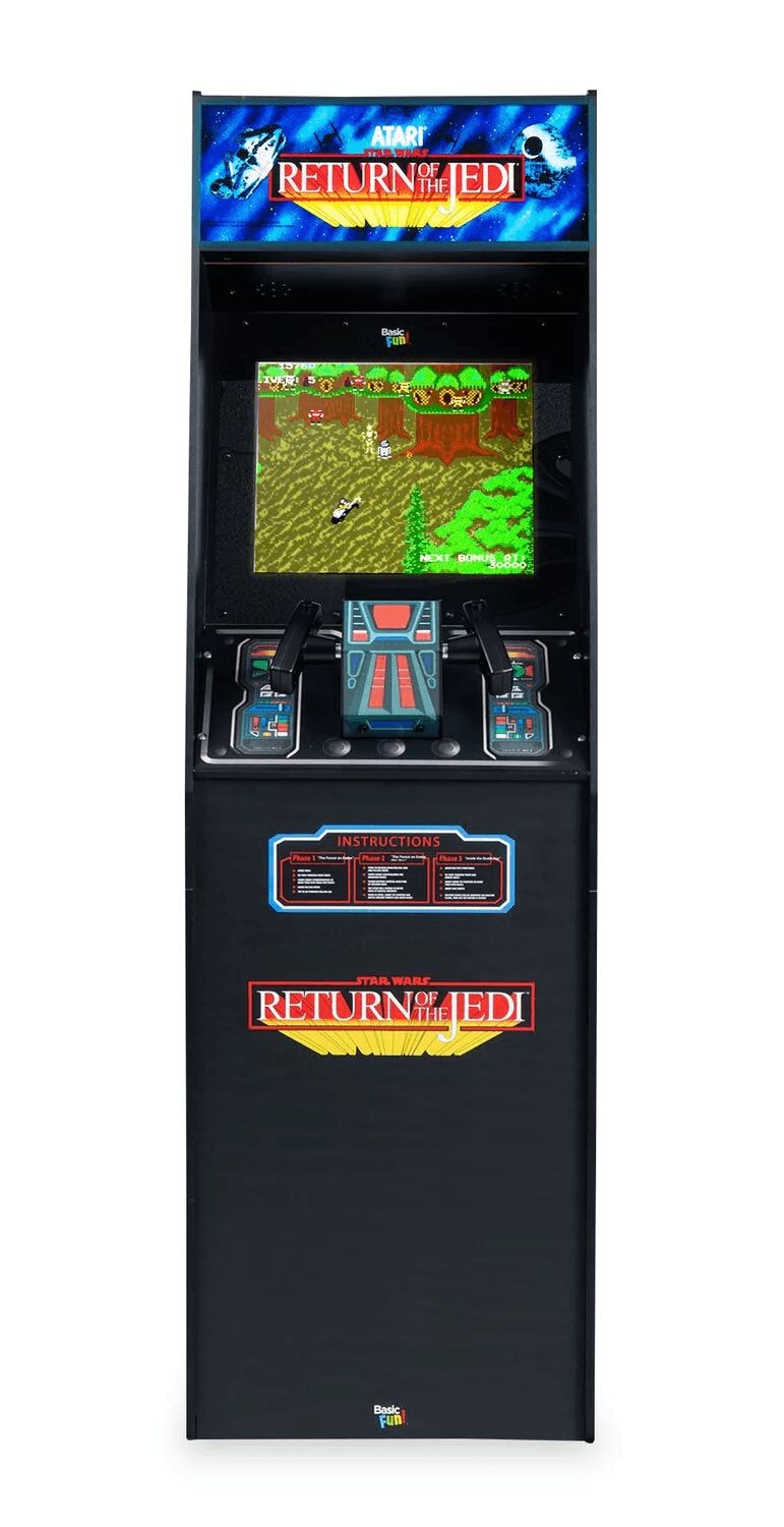 Basic Fun Atari Ultra Series Arcade Classics Cabinet for Home, Free Standing Game Machine with 3 Games J4068