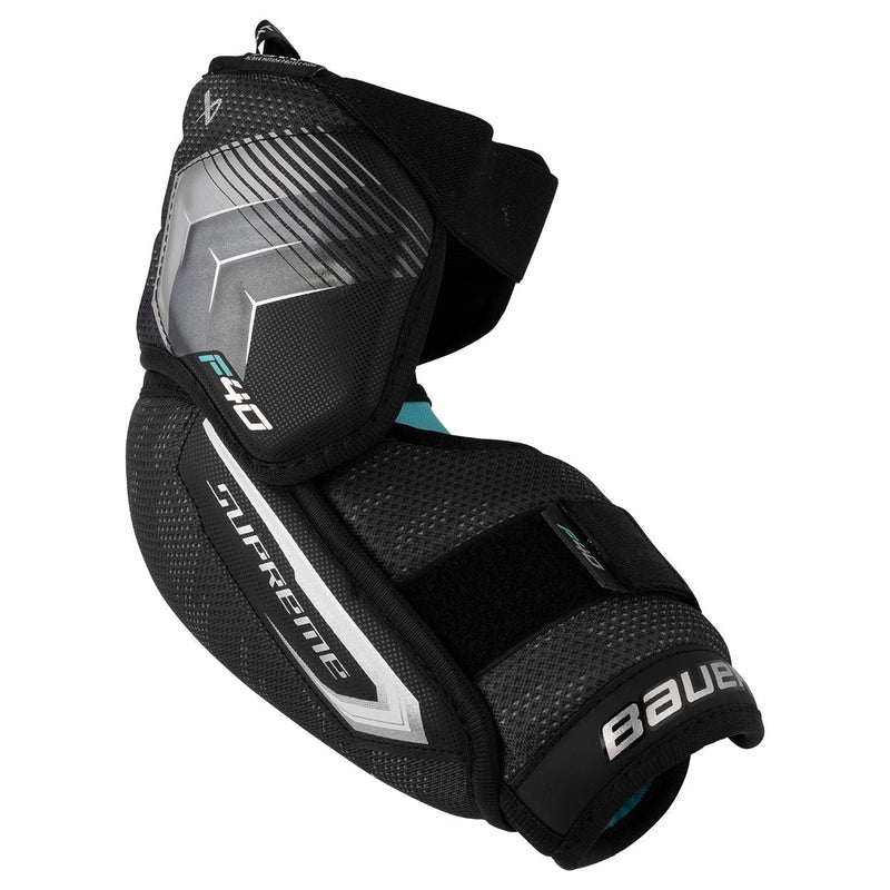 Supreme F40 Hockey Elbow Pads, Intermediate, Black, Assorted Sizes V0652