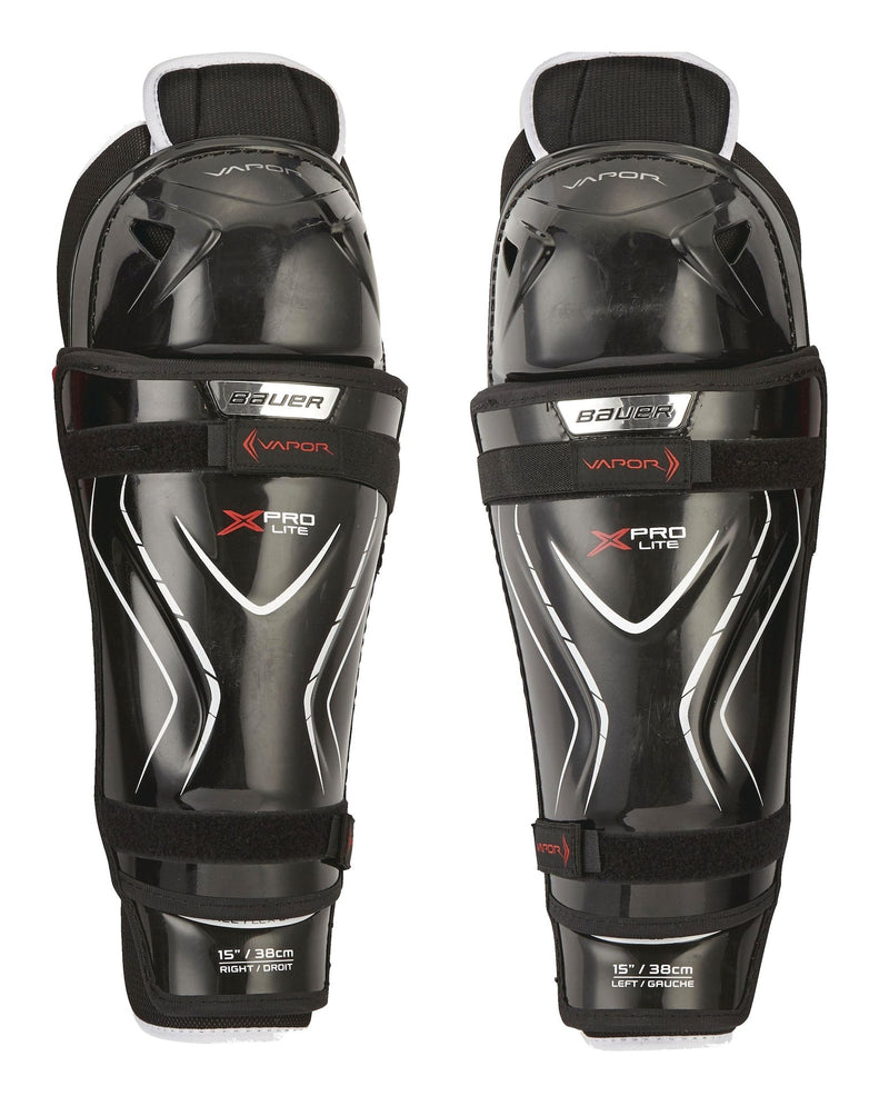Vapor X Pro Lite Junior Hockey Shin Guards with Tapered Fit, Hyperlite HD Foam, Black K2106