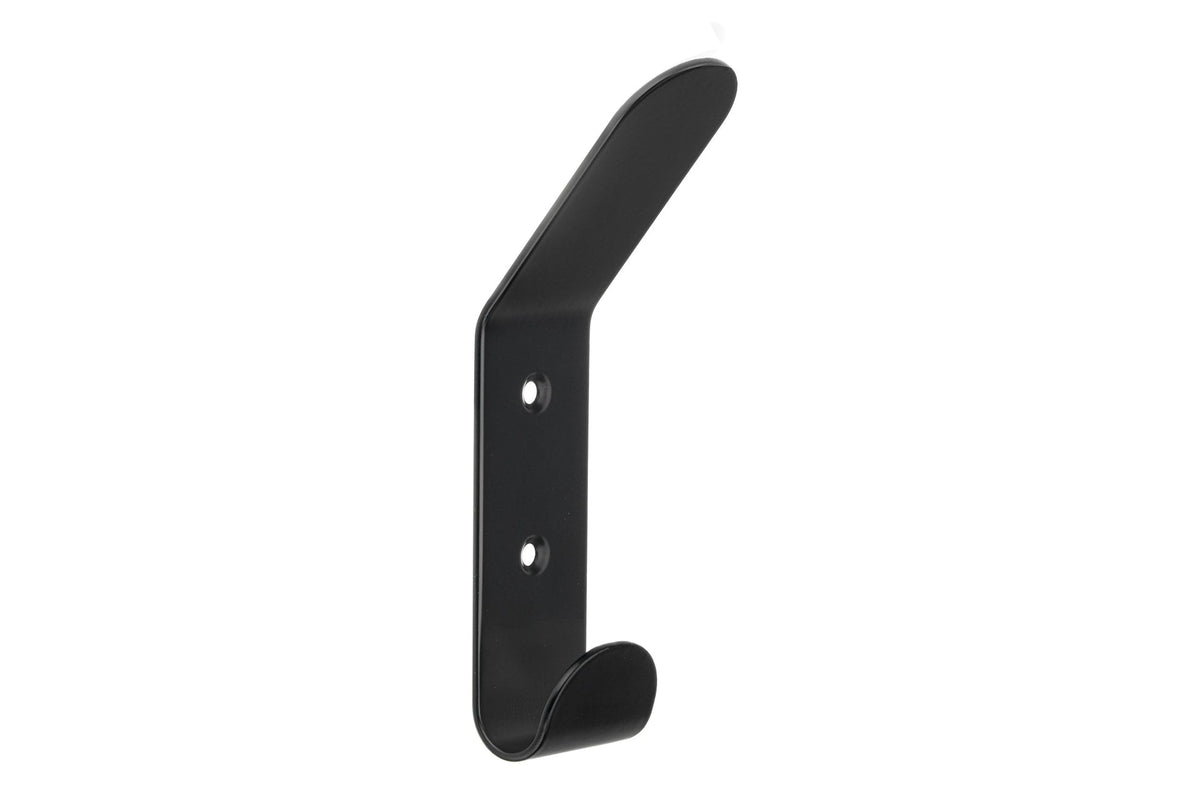 Bent Metal Double Hook, Matte Black
