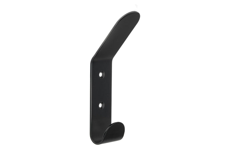 Bent Metal Double Hook, Matte Black I7007