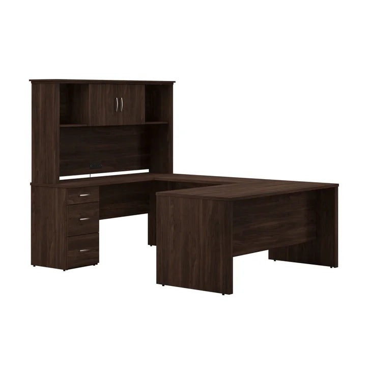 Bestar - Gosford U-Shaped Desk with Hutch P8914
