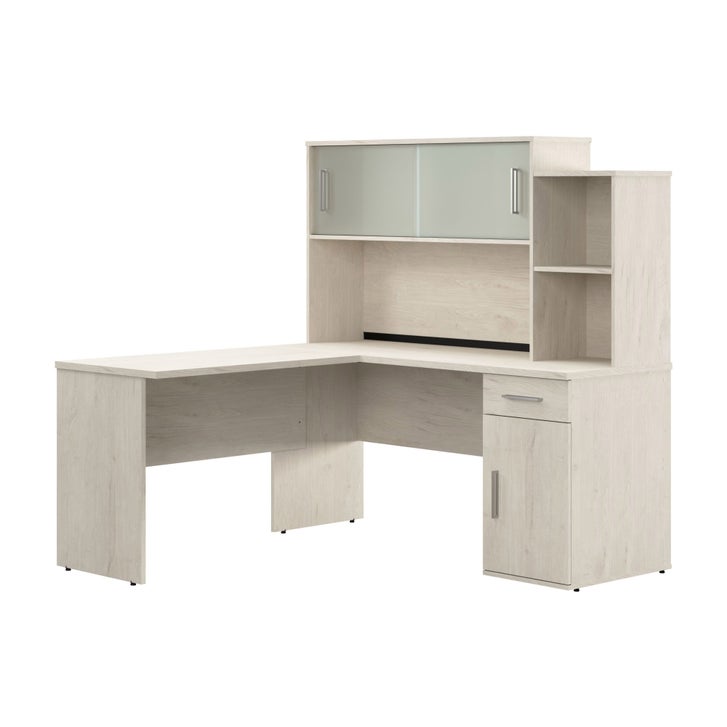 Bestar Orford L-Shaped Desk with Hutch I2313