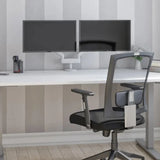 Bestar Upstand 76.2 cm x 182.9 cm (30 in. x 72 in.) Height Adjustable Desk with Dual Monitor Arm