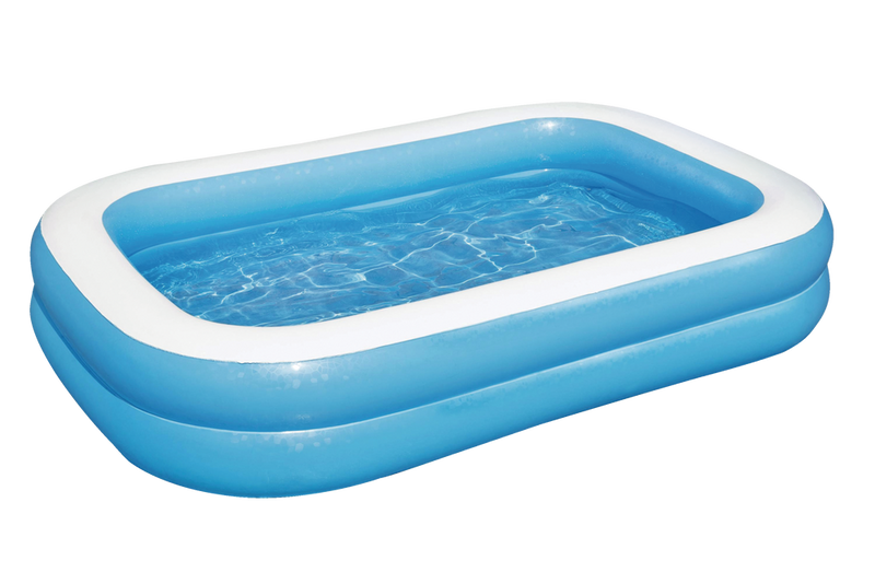 Rectangular Inflatable Family Wading Pool, 8.5-ft x 5.8-ft x 20-in H1522