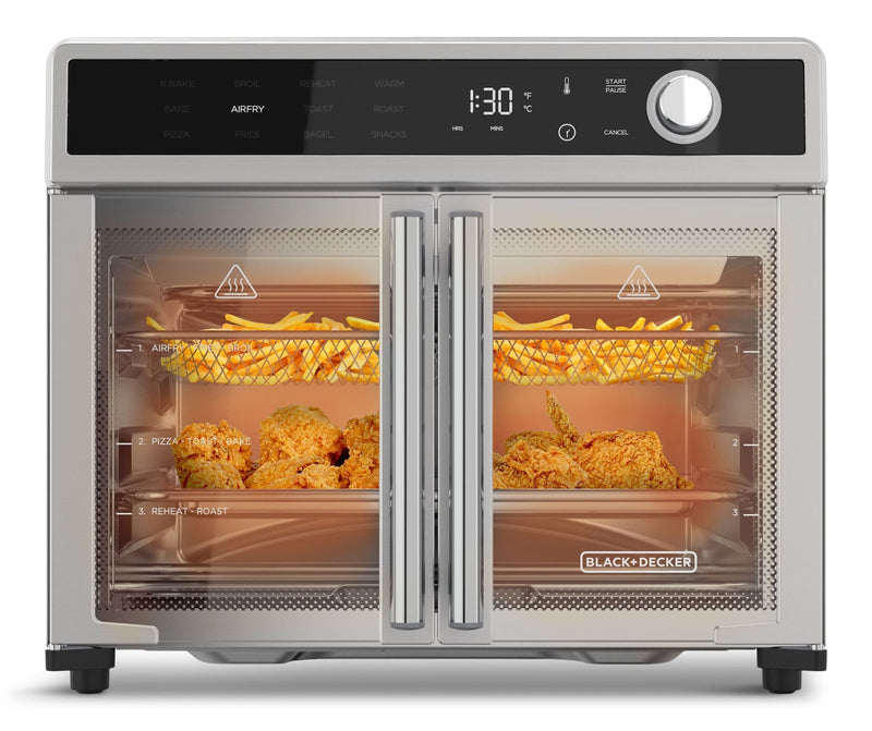 12-in-1 French Door Digital Countertop Convection Oven with Air Fry, 6-Slices B2422
