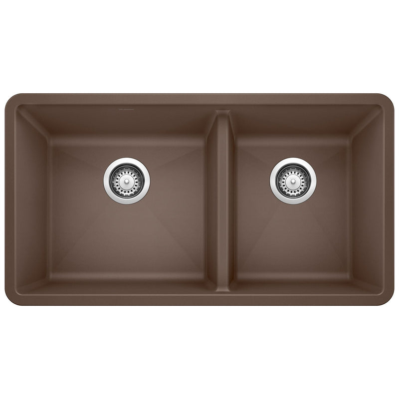 60/40 Double Bowl Undermount Kitchen Sink, Café, 33-in V5619