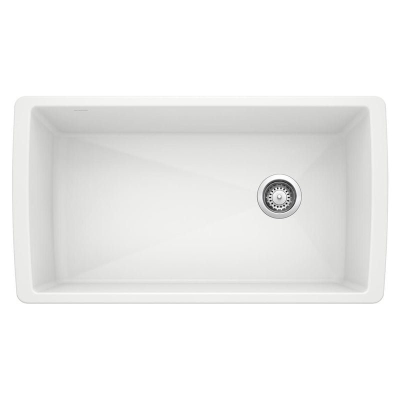 Diamond 33-in Super Single Undermount Kitchen Sink, White M1147