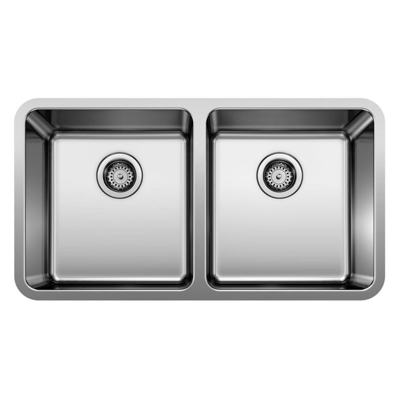Formera 33-in 50/50 Double Bowl Undermount Stainless Steel Kitchen Sink Q8403