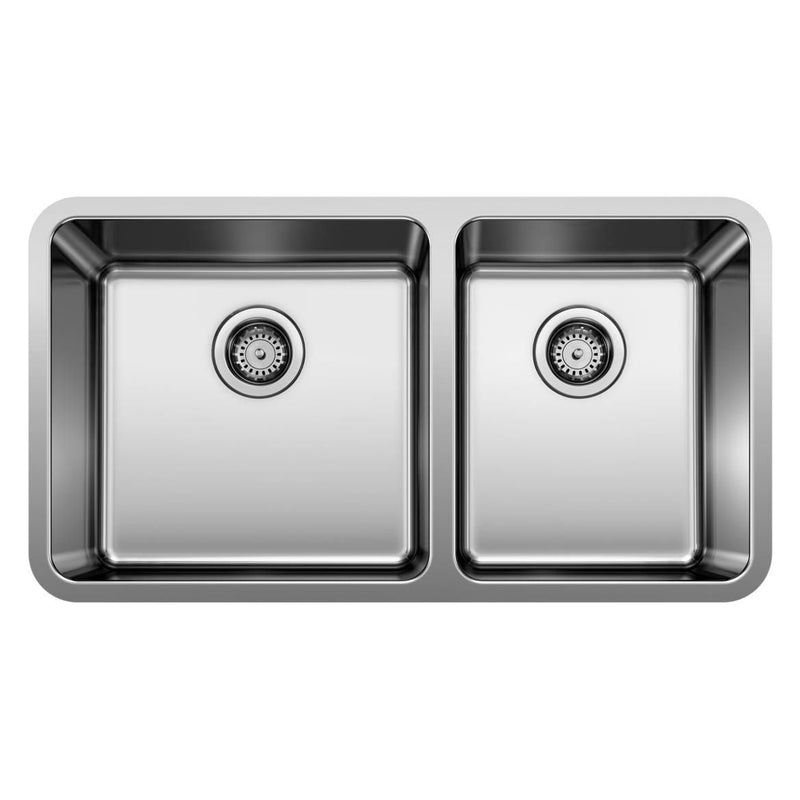 Formera 33-in 60/40 Double Bowl Undermount Stainless Steel Kitchen Sink F2537