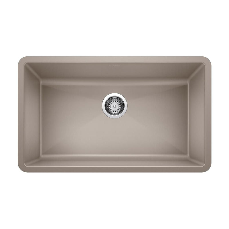 Precis 32-in Super Single Undermount Kitchen Sink, Truffle C8365