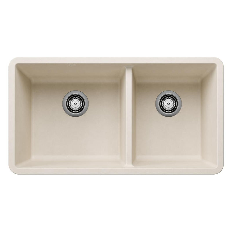 Precis 33-in 60/40 Double Bowl Undermount Kitchen Sink, Soft White U276