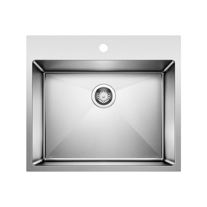 Quatrus R15 25-in Single Bowl Dual Mount Stainless Steel Laundry Sink I8400