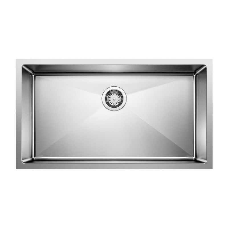Quatrus R15 32-in Super Single Bowl Undermount Stainless Steel Kitchen Sink U1348