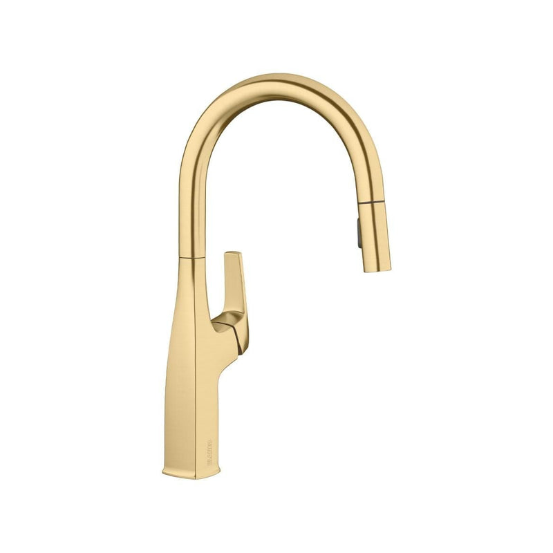 Rivana High-Arc Pull-Down Dual-Spray Kitchen Faucet, Satin Gold V6776