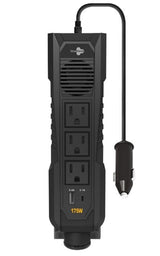 Power Inverter with USB Ports & Electrical Outlets, 175W