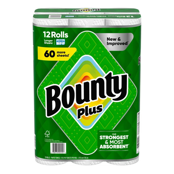 Plus Paper Towel, 12 x 91 Sheets W2808
