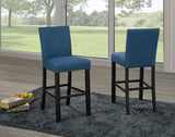 Alex Blue Counter/Bar Stool with Back Rest, 2-pc