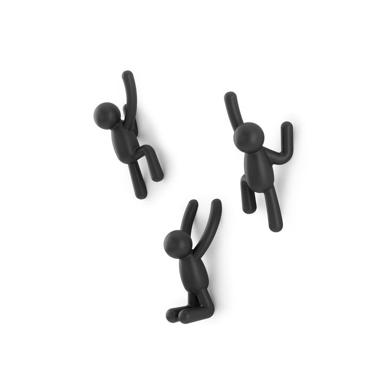 Buddy Hook Set of 3, Black F0610