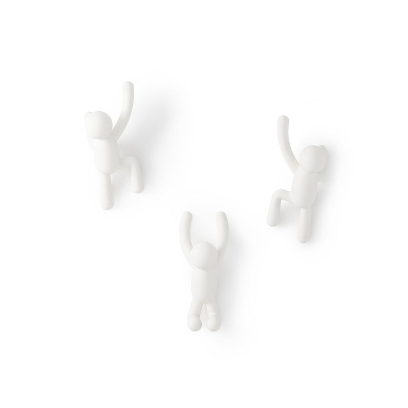 Buddy Hook Set of 3, White Z8612