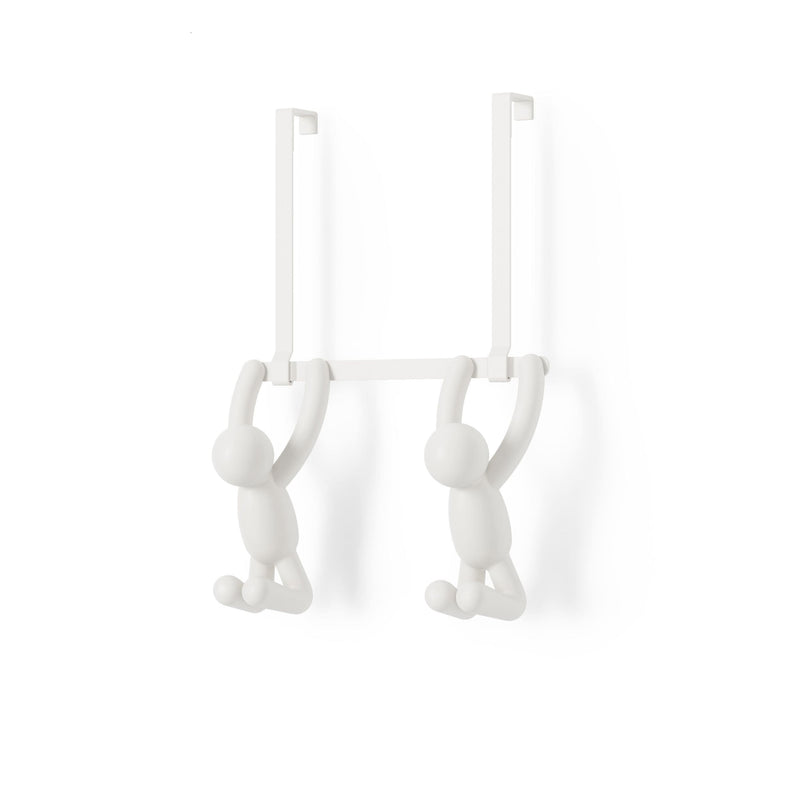Buddy Over The Door Double Hook, White T4800