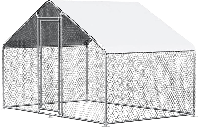 Chicken Coop Large Metal Chicken House/Pen for 6/10 Chickens Poultry Cage D1562