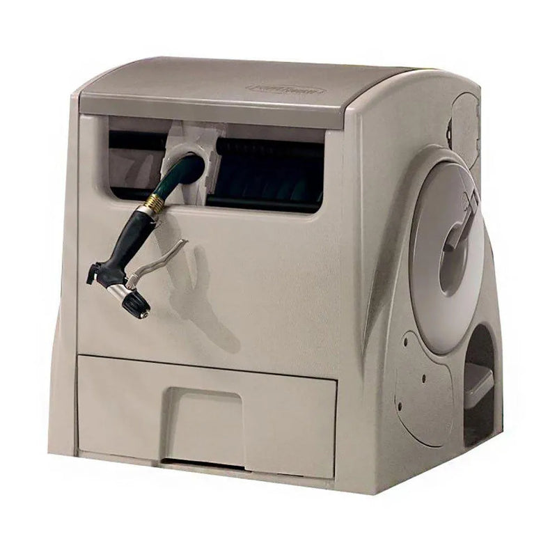 Powerwind Auto Power Rewind Hose Reel, Light Taupe Z8667