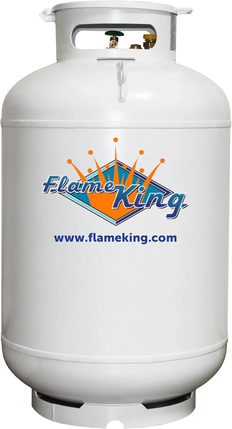 Flame King 420LB ASME Vertical Propane Tank, White H5683
