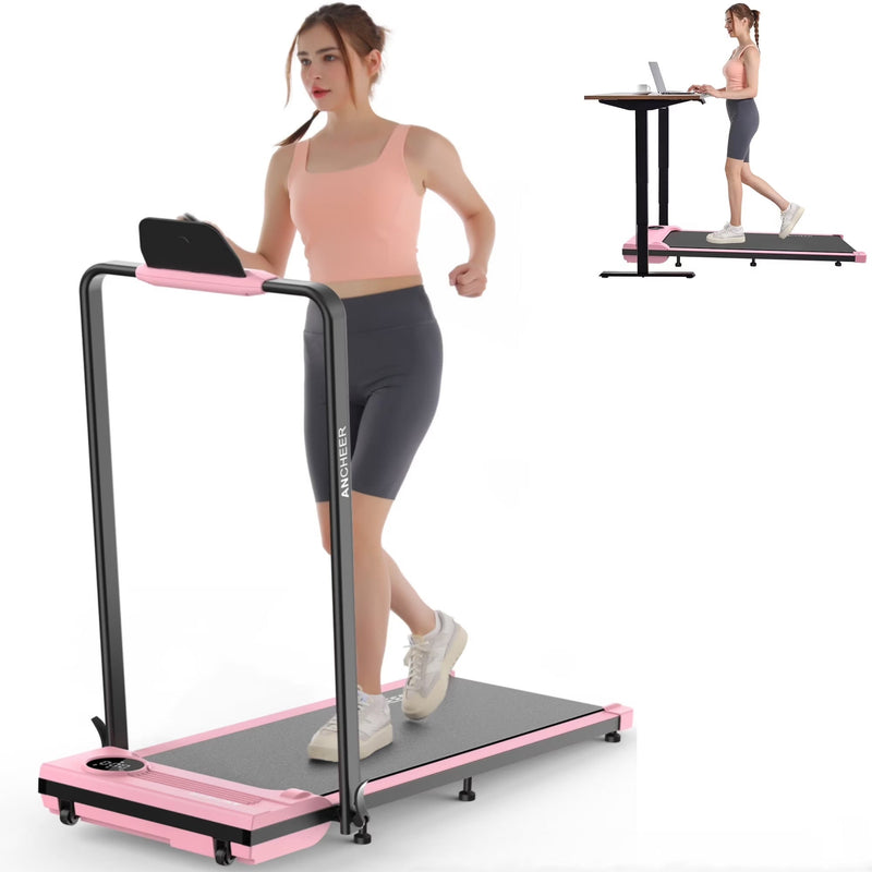 ANCHEER Portable Folding Walking Pad 300lb, 7.5 MPH Under Desk Treadmill with Remote Control LED Display,2 in 1 Walking Pad Treadmill for... F9964