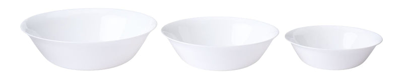 Athena Opal Glass Serving Bowl Set, White, 3-pk R6366