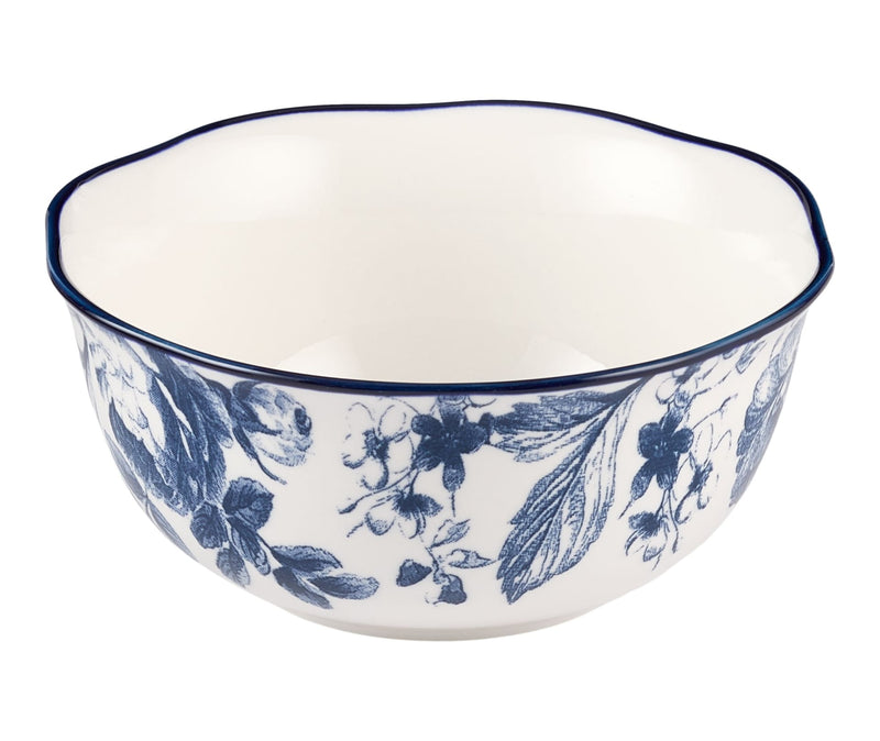 Augusta Stoneware All Purpose Bowl, 1-pc, White/Blue Floral K3716