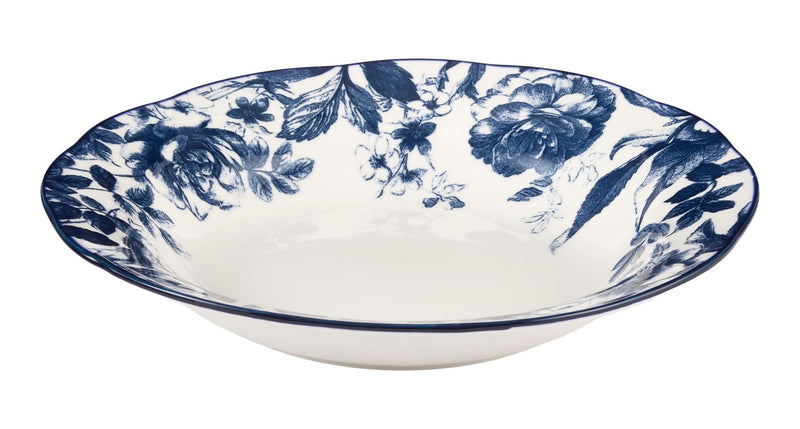 Augusta Stoneware Dinner Bowl, 1-pc, White/Blue Floral G6992