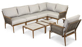Baffin All-Weather Wicker Outdoor/Patio Conversation Set with Custom Fit Cover